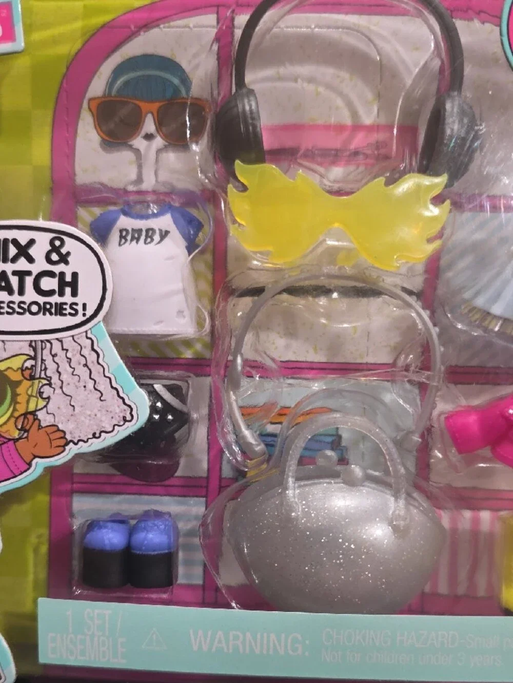 L.O.L. Surprise! Mix & Match Hair Accessories Set - Pink, Yellow & Silver